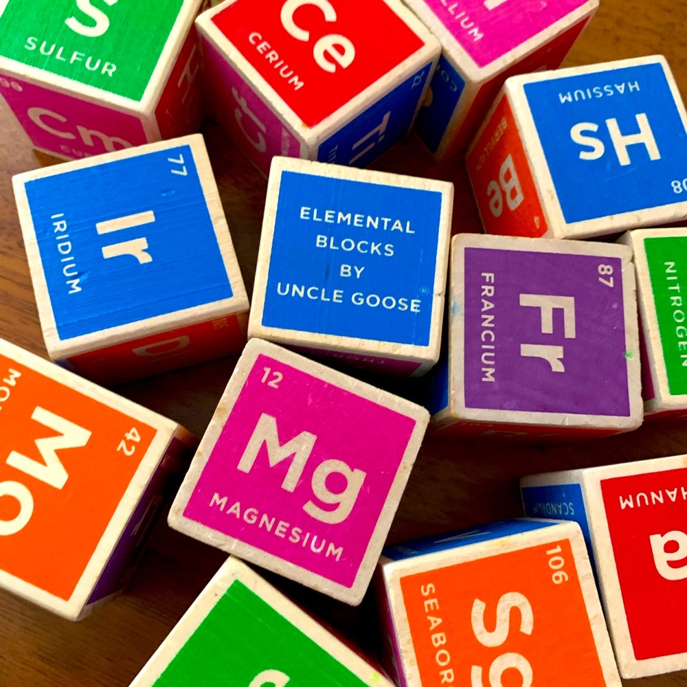 Periodic Table of Elements wooden blocks